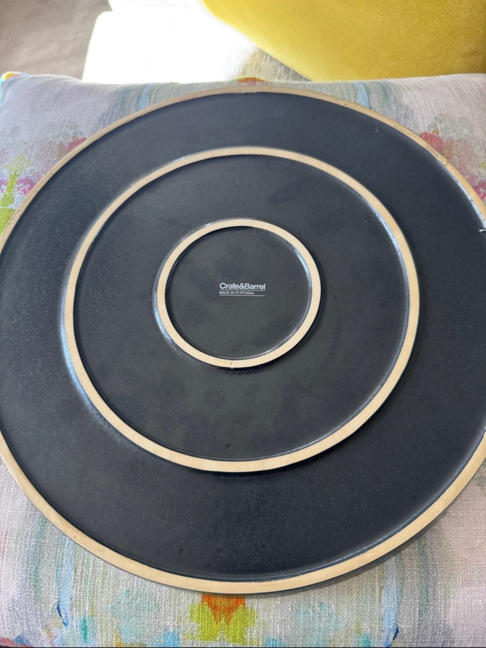 Crate&Barrel Black  Serving Tray
